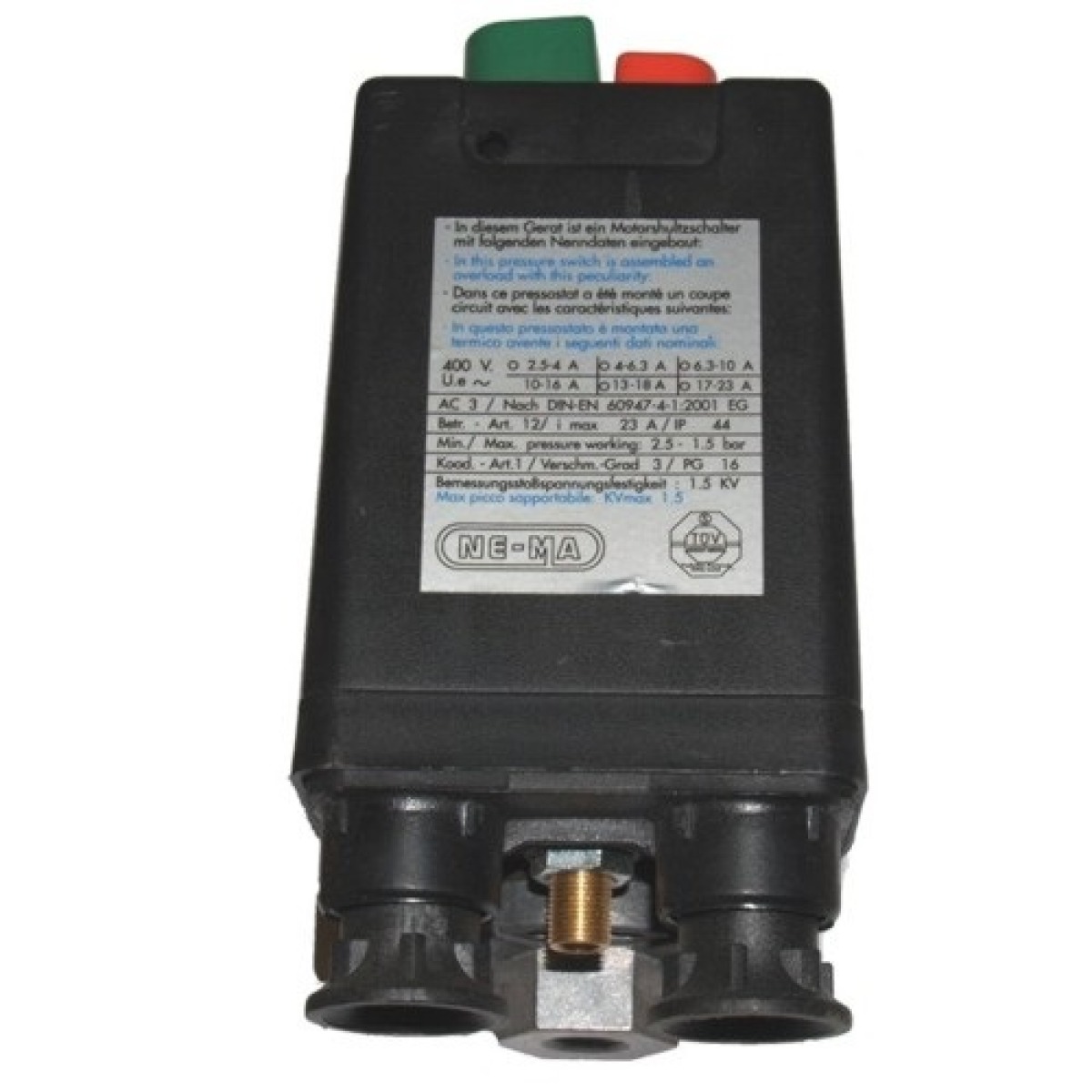 Nema Druckschalter - 400 V - 10 bar -10-16 A - 3-8 Zoll IG