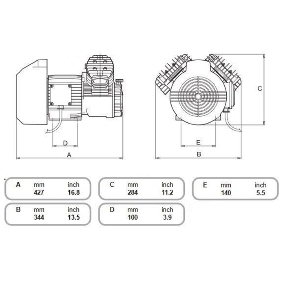 Aggregat VDC - 11 Bar - 2 Zylinder - 230 Volt