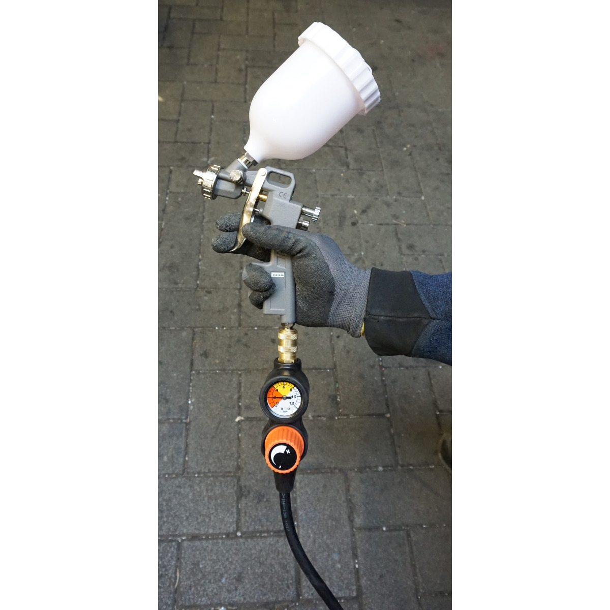 Schlauch + Druckregler - 1-4 Zoll AG
