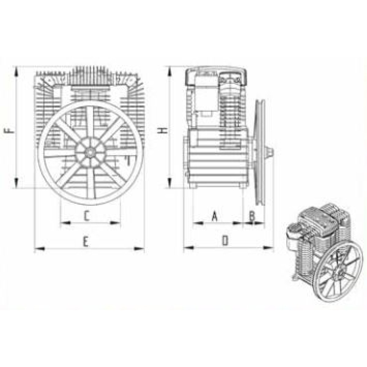 SHM K28 Aggregat - 2 Zylinder - Doppelstufig - mit Nachkühler