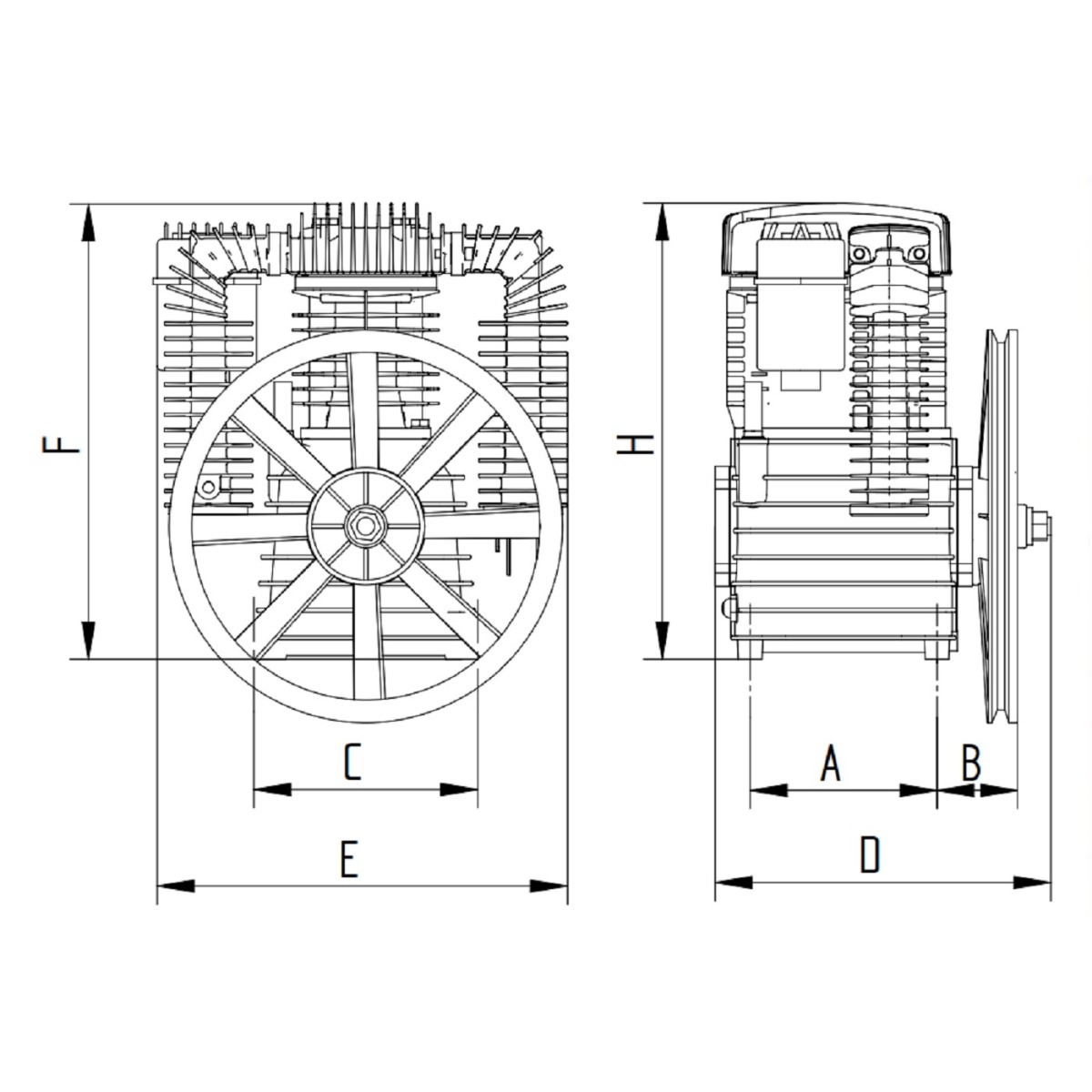 SHM K25 Aggregat - 2 Zylinder - Doppelstufig - mit Nachkühler
