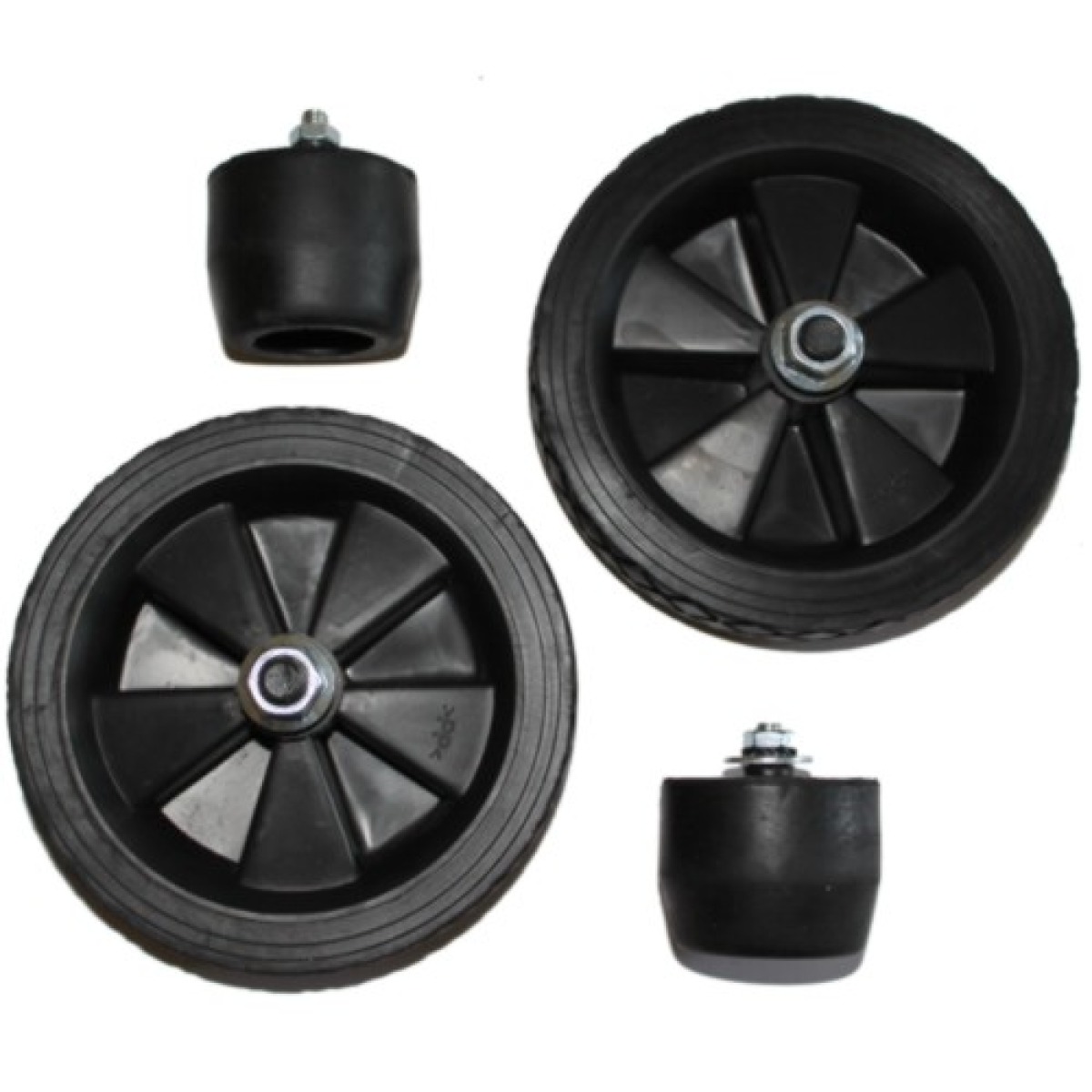 Radsatz 24-50 Liter - 150 mm PVC-bereift