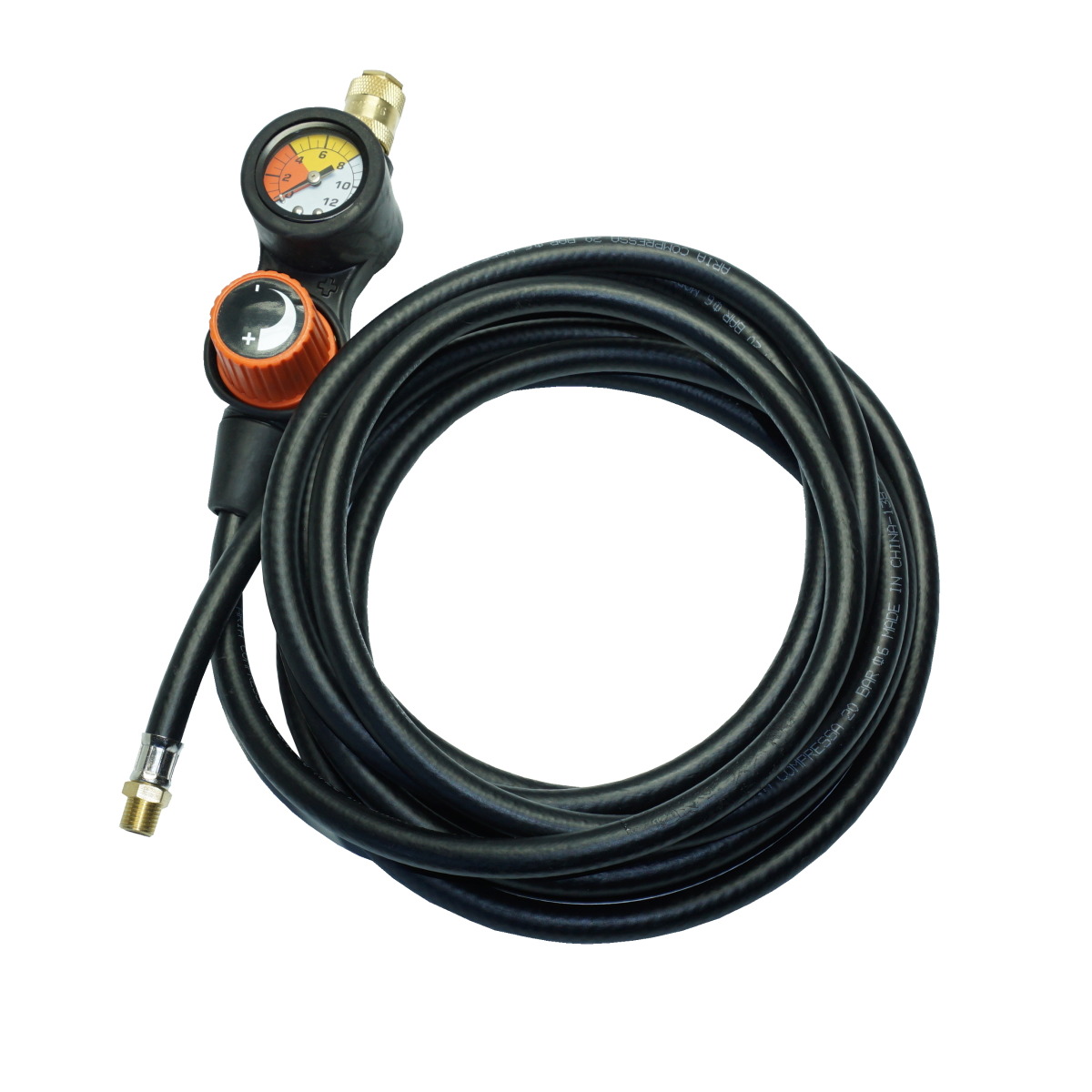 Schlauch + Druckregler - 1-4 Zoll AG